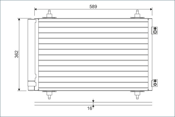 Condenser, air conditioning - 814366 VALEO