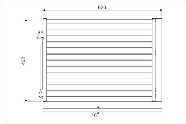 Condenser, air conditioning - 814367 VALEO