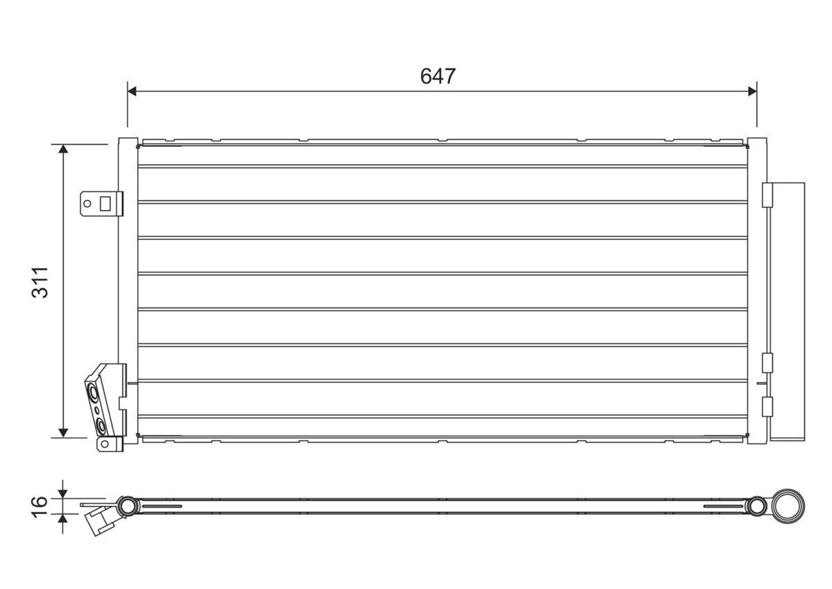Condenser, air conditioning - 814377 VALEO