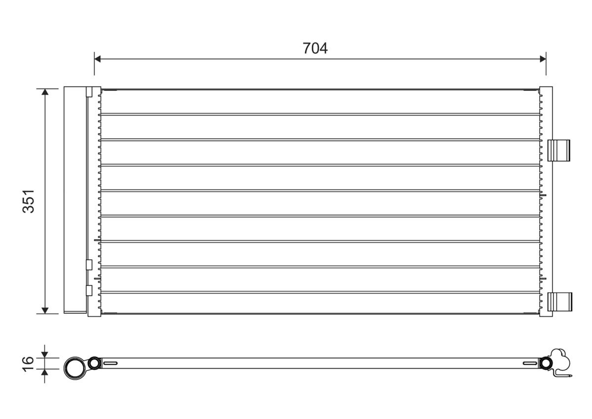 Condenser, air conditioning - 814378 VALEO