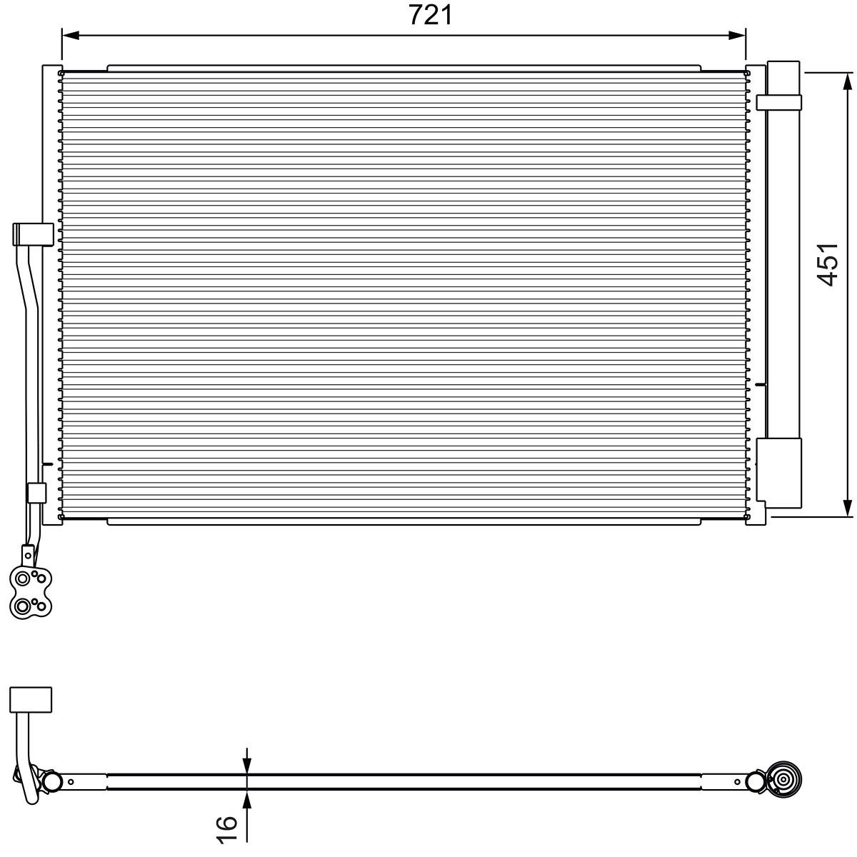 Condensatore, Climatizzatore - 814379 VALEO