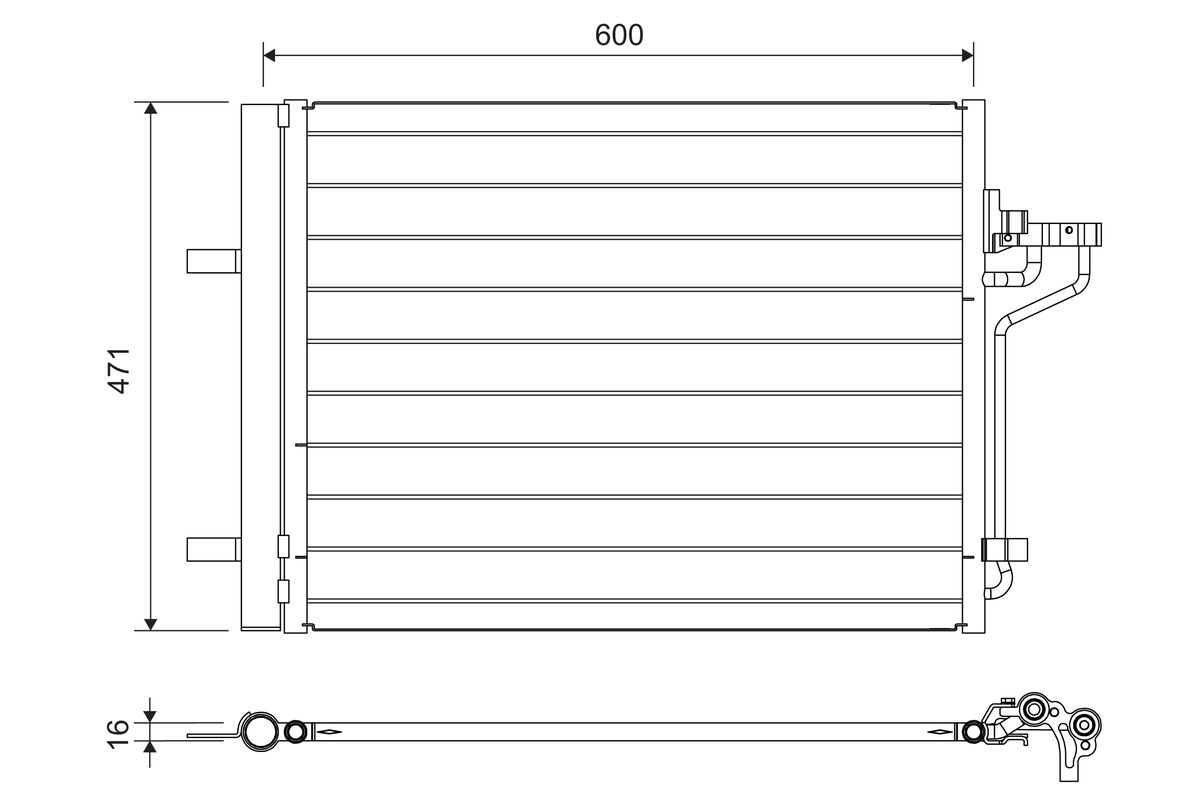 Condenser, air conditioning - 814390 VALEO