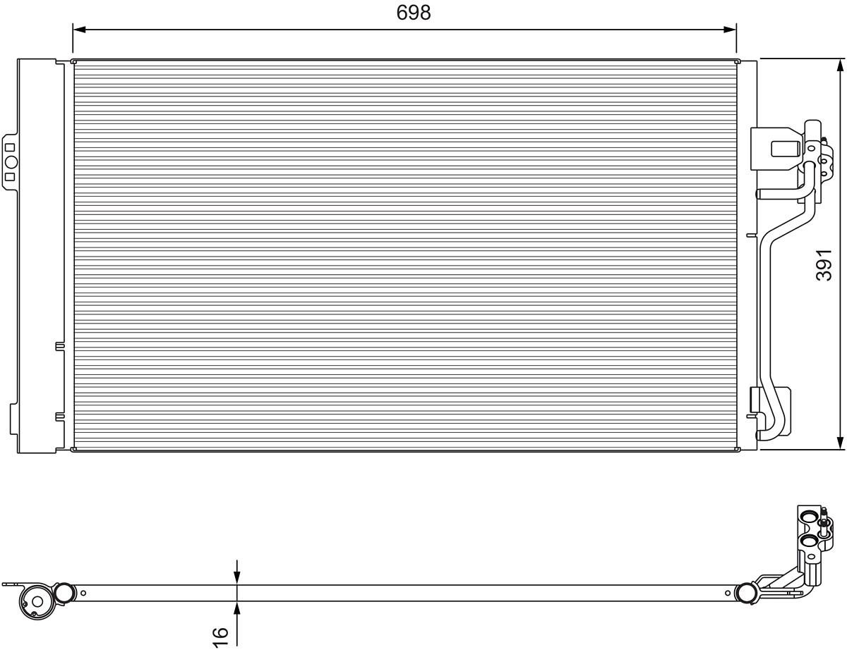 Condenser, air conditioning - 814391 VALEO