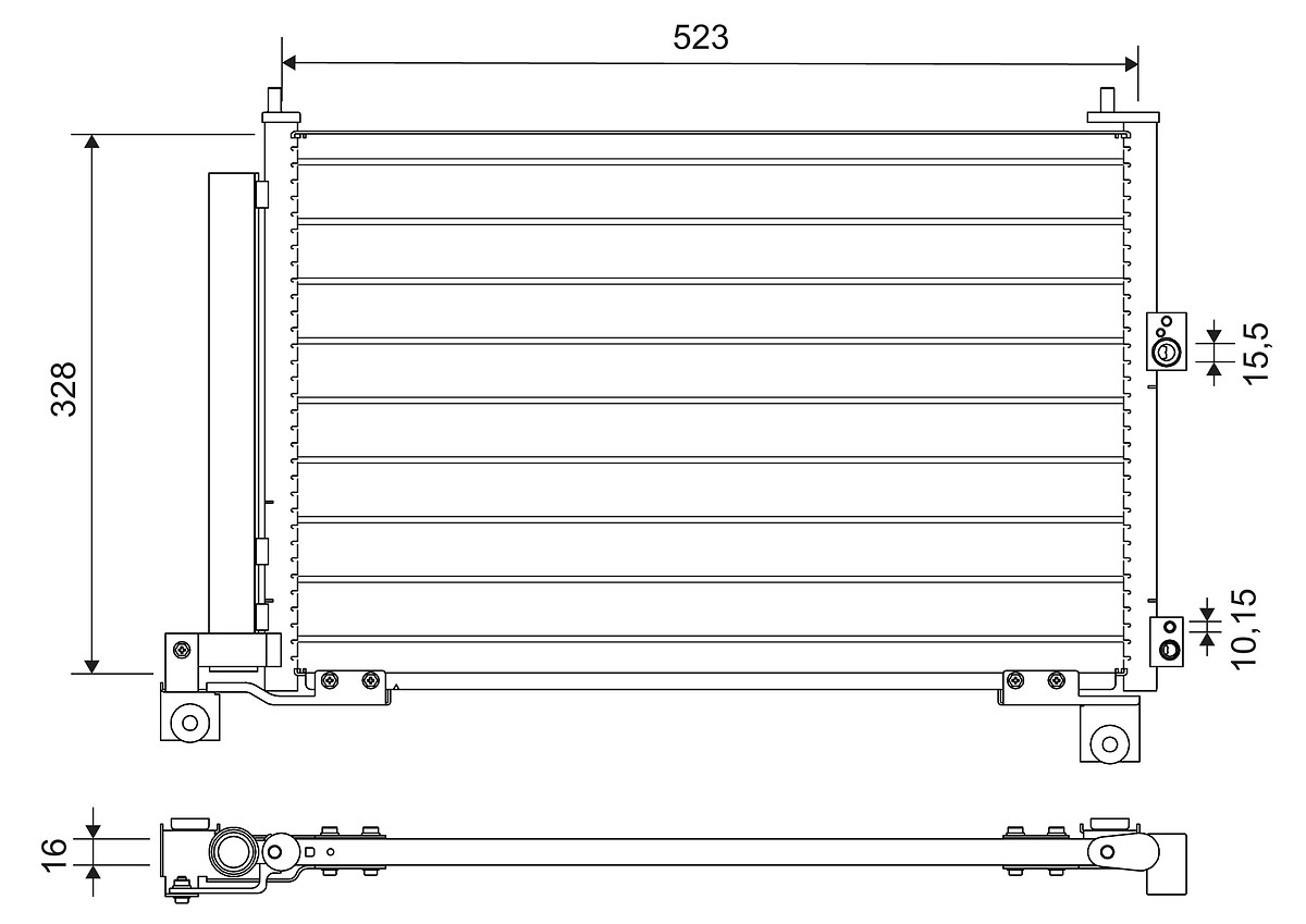 Condensatore, Climatizzatore - 814403 VALEO