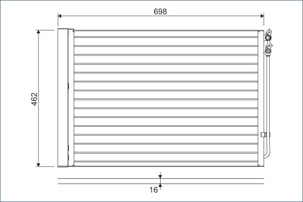 Condenser, air conditioning - 814410 VALEO