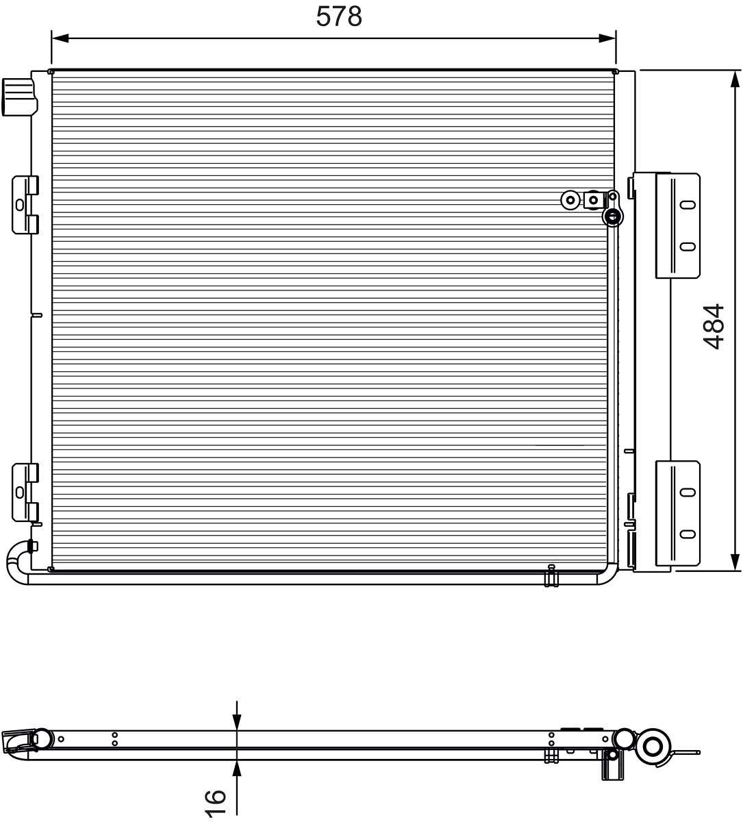 Condenser, air conditioning - 815060 VALEO