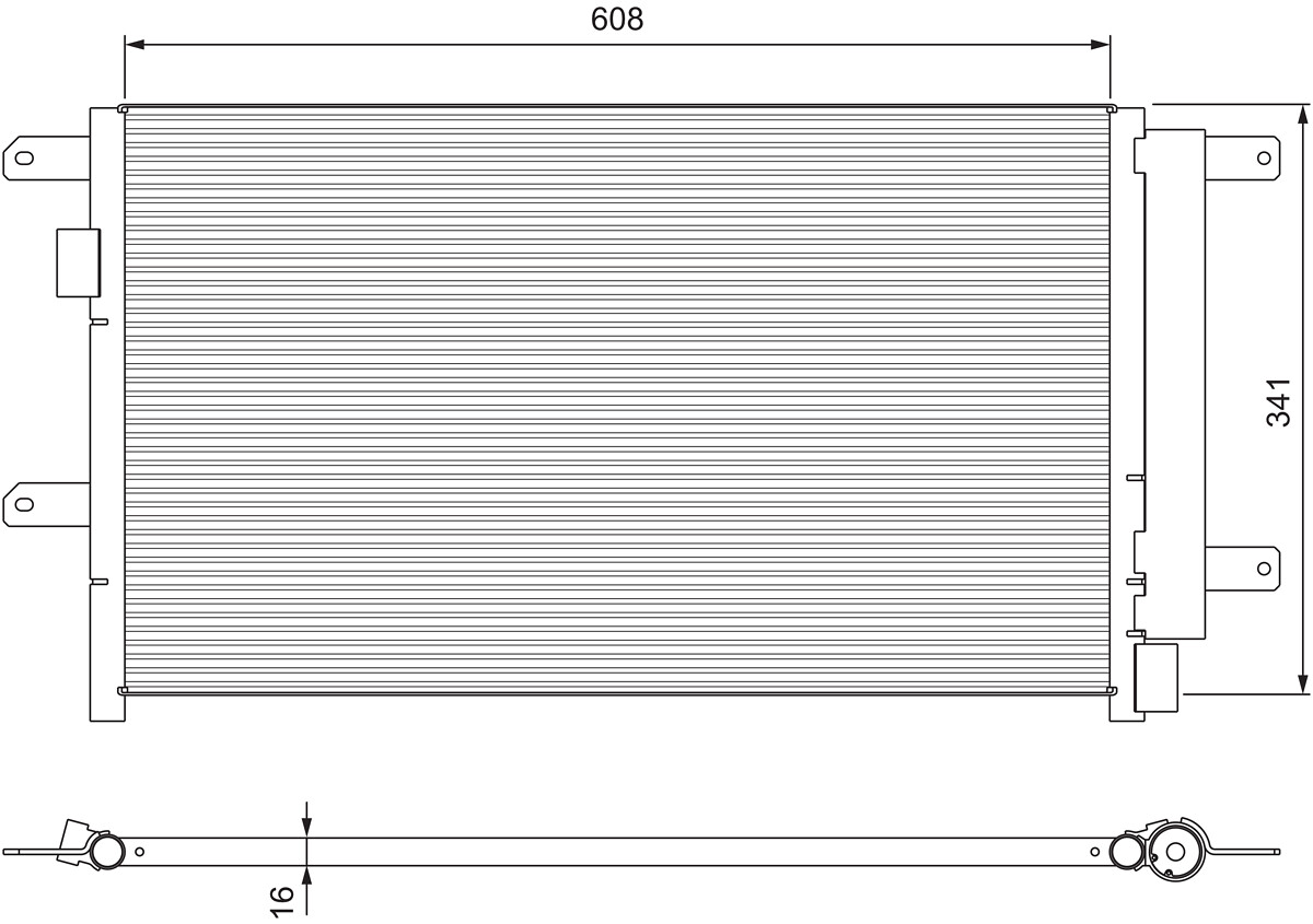 Condenser, air conditioning - 815089 VALEO