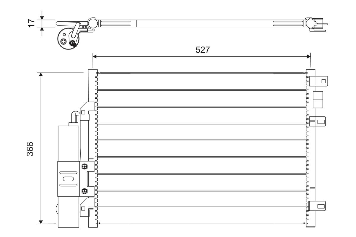 Condenser, air conditioning - 817428 VALEO
