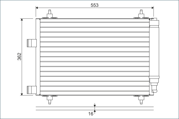 Condenser, air conditioning - 817526 VALEO