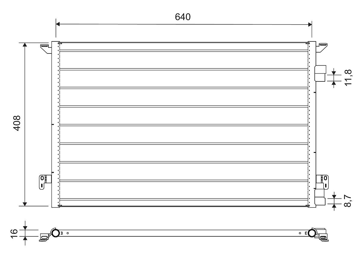 Condenser, air conditioning - 817648 VALEO