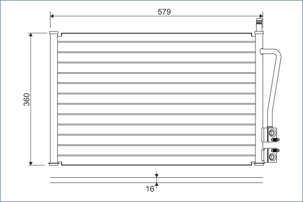 Condenser, air conditioning - 817664 VALEO
