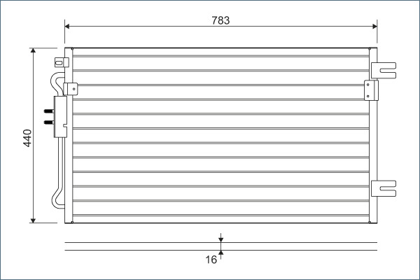 Condensatore, Climatizzatore - 817739 VALEO