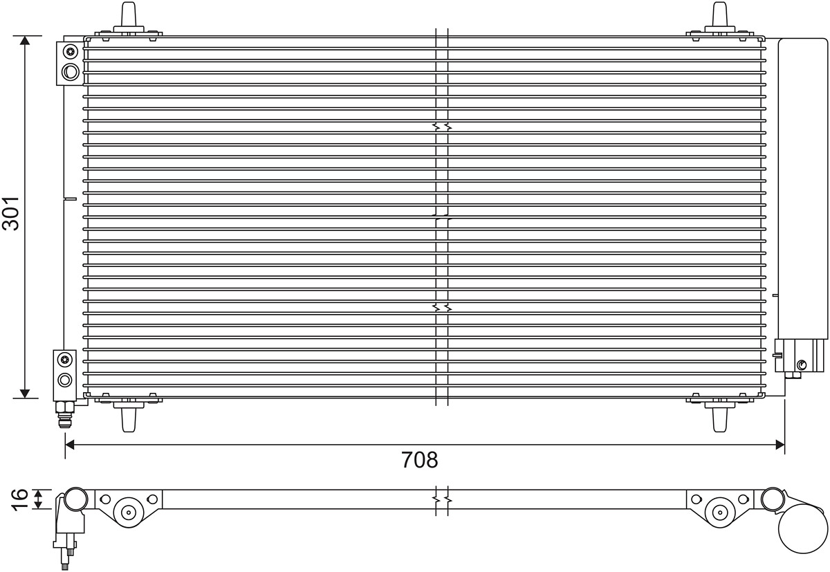Condenser, air conditioning - 817740 VALEO