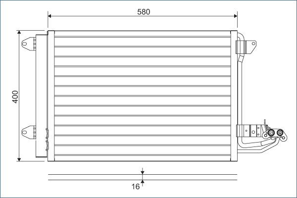 Condenser, air conditioning - 817777 VALEO