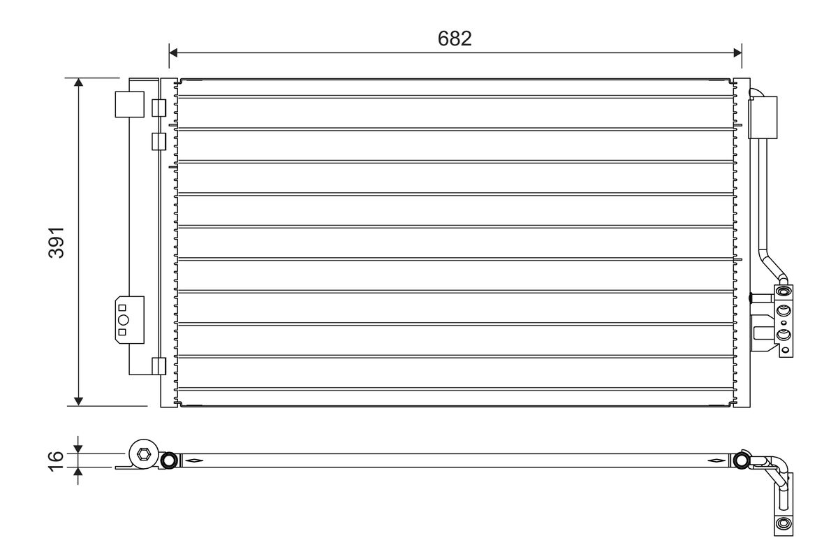 Condenser, air conditioning - 817842 VALEO