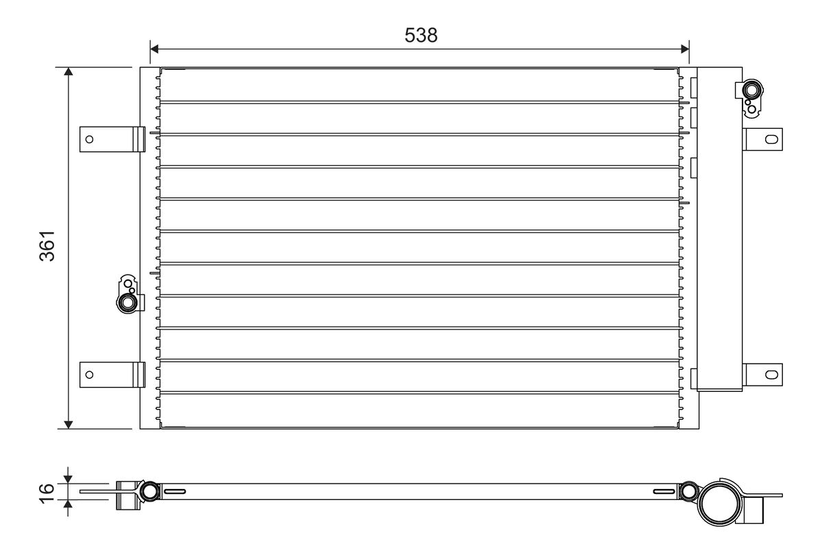 Condenser, air conditioning - 818004 VALEO