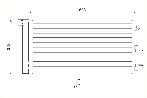 Condenser, air conditioning - 818005 VALEO