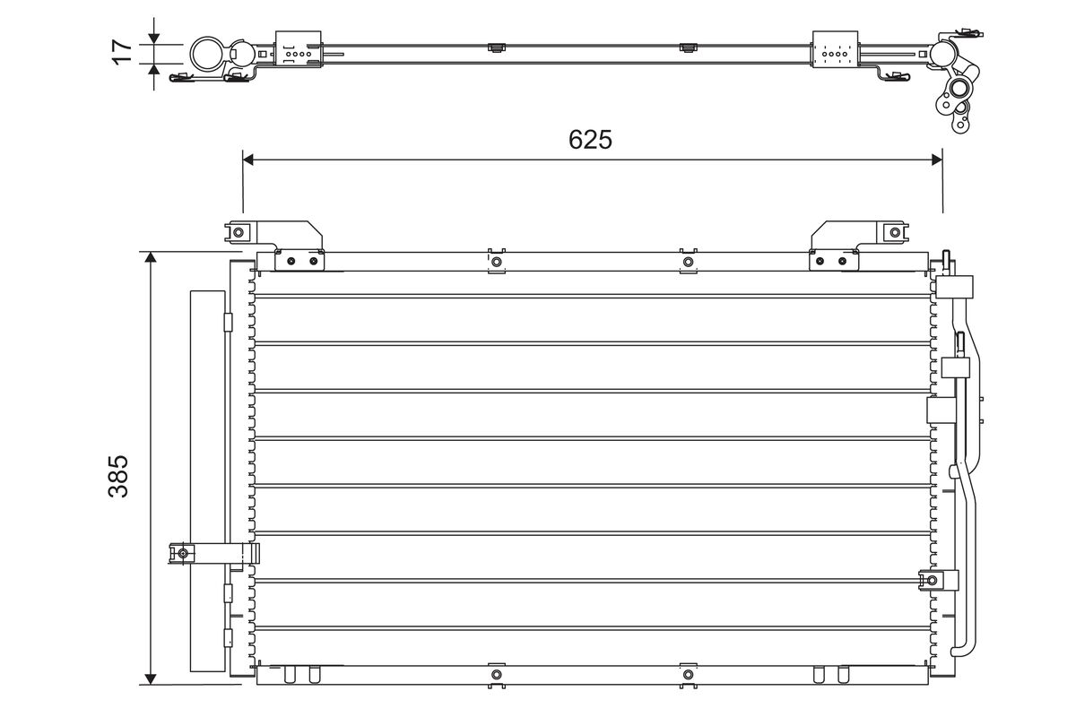 Condenser, air conditioning - 818075 VALEO