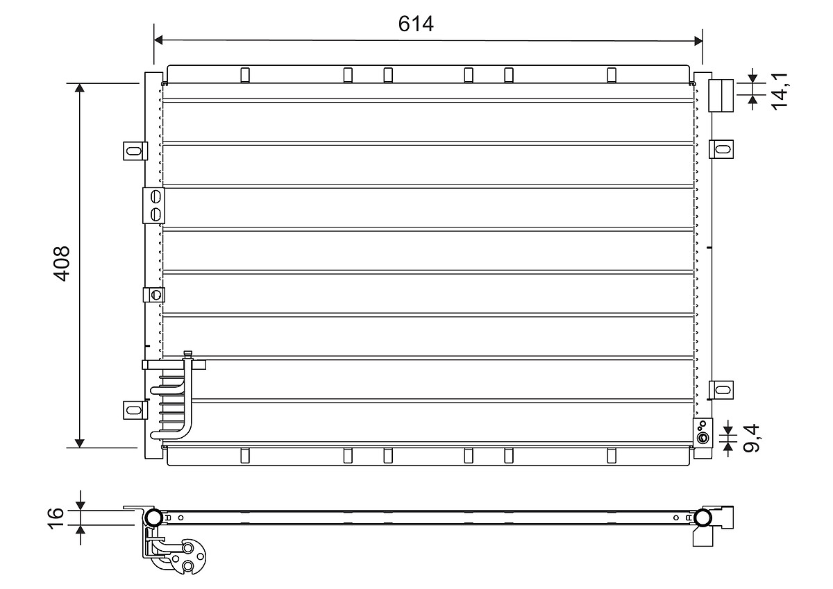 Condenser, air conditioning - 818080 VALEO