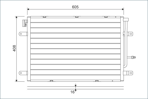 Condenser, air conditioning - 818190 VALEO