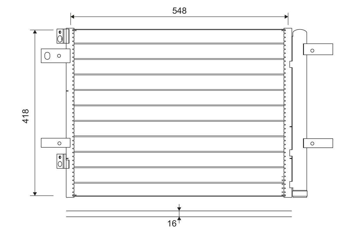 Condenser, air conditioning - 822564 VALEO
