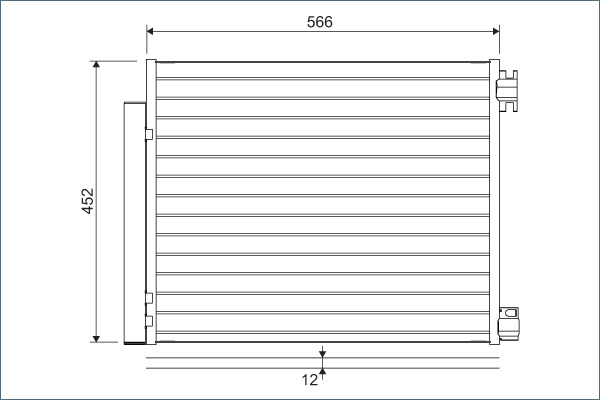 Condenser, air conditioning - 822569 VALEO