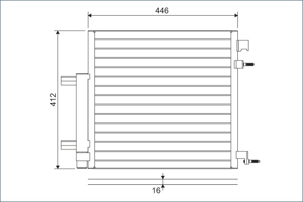 Condenser, air conditioning - 822578 VALEO