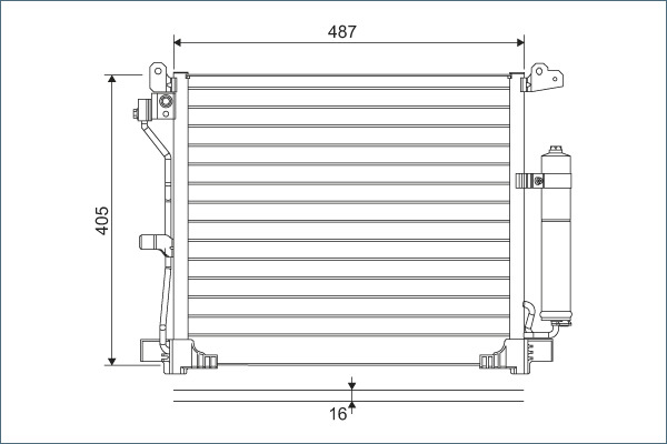 Condenser, air conditioning - 822579 VALEO