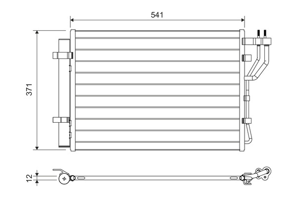 Condenser, air conditioning - 822582 VALEO