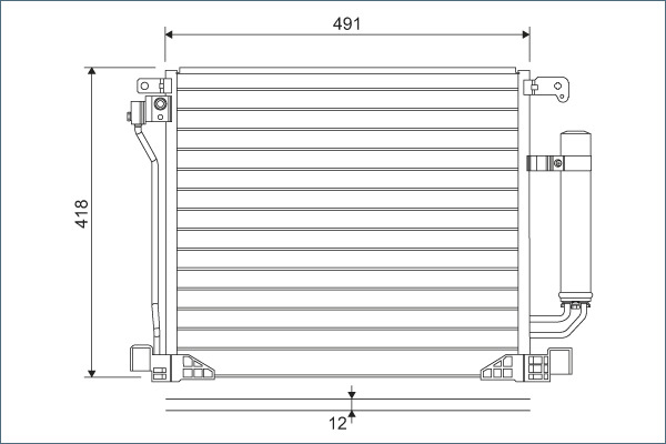 Condenser, air conditioning - 822587 VALEO