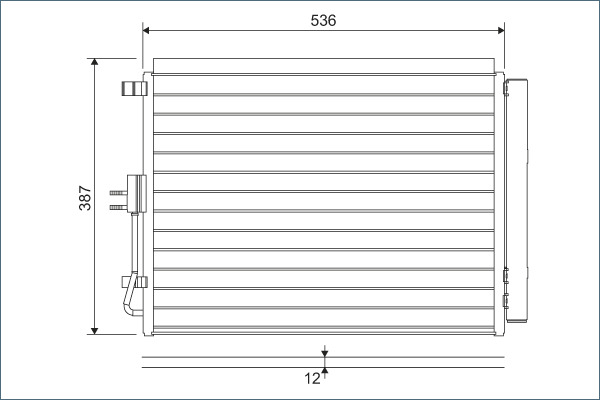 Condenser, air conditioning - 822598 VALEO