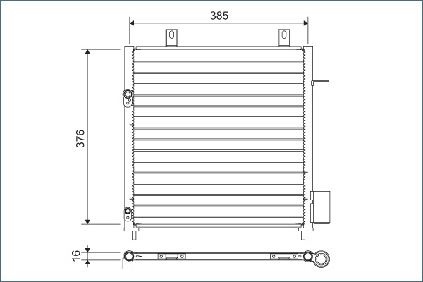 Condenser, air conditioning - 822600 VALEO