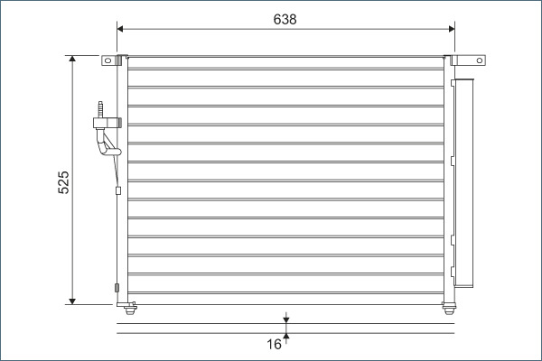 Condenser, air conditioning - 822603 VALEO