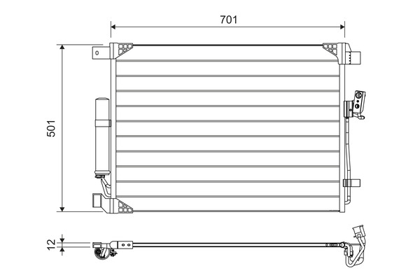 Condenser, air conditioning - 822605 VALEO