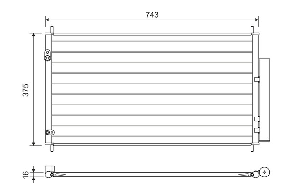 Condenser, air conditioning - 822606 VALEO