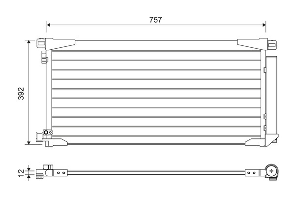 Condenser, air conditioning - 822607 VALEO