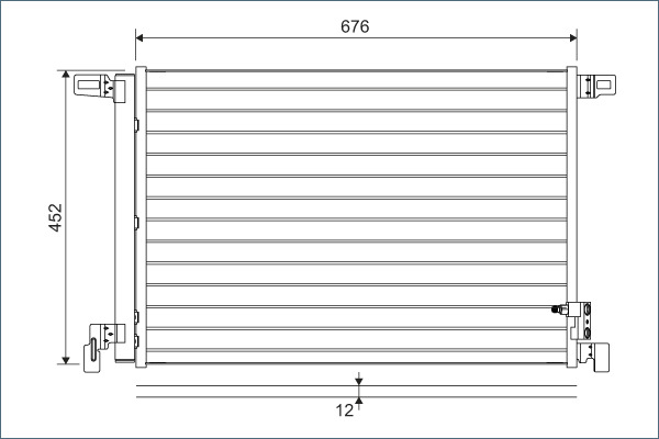 Condenser, air conditioning - 822609 VALEO