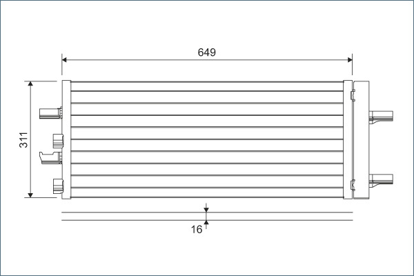 Condenser, air conditioning - 822615 VALEO