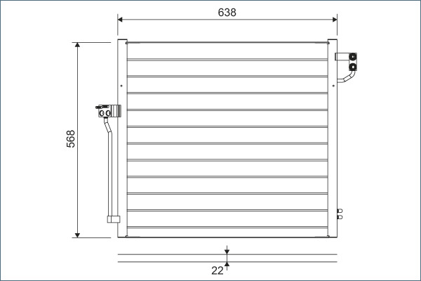 Condenser, air conditioning - 822623 VALEO
