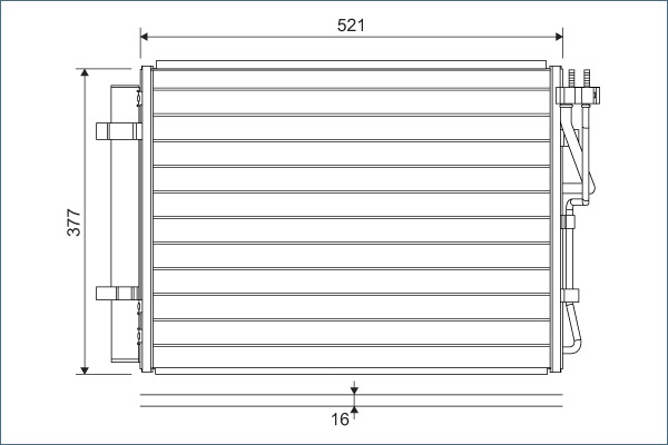 Condensatore, Climatizzatore - 822624 VALEO