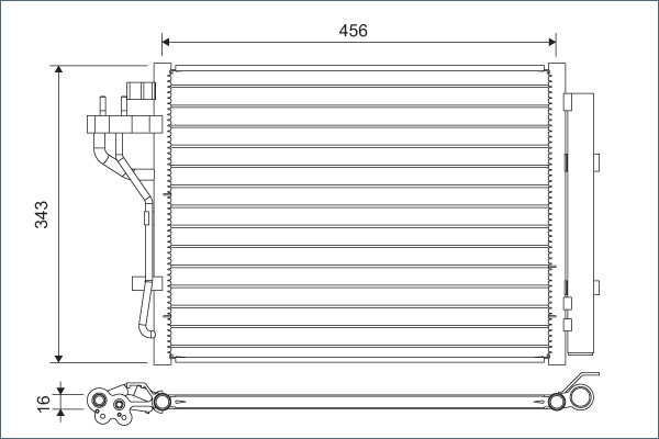 Condensatore, Climatizzatore - 822629 VALEO