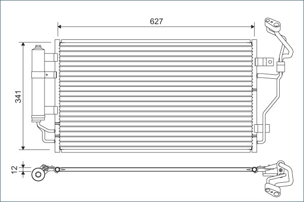 Condensatore, Climatizzatore - 822632 VALEO