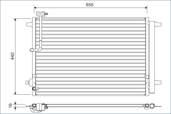 Condensatore, Climatizzatore - 822633 VALEO