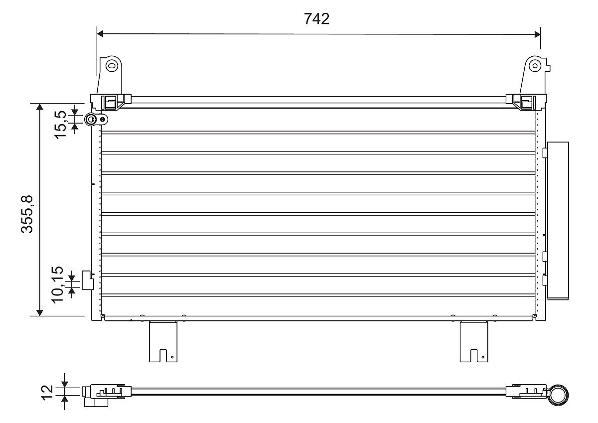 Condenser, air conditioning - 822634 VALEO