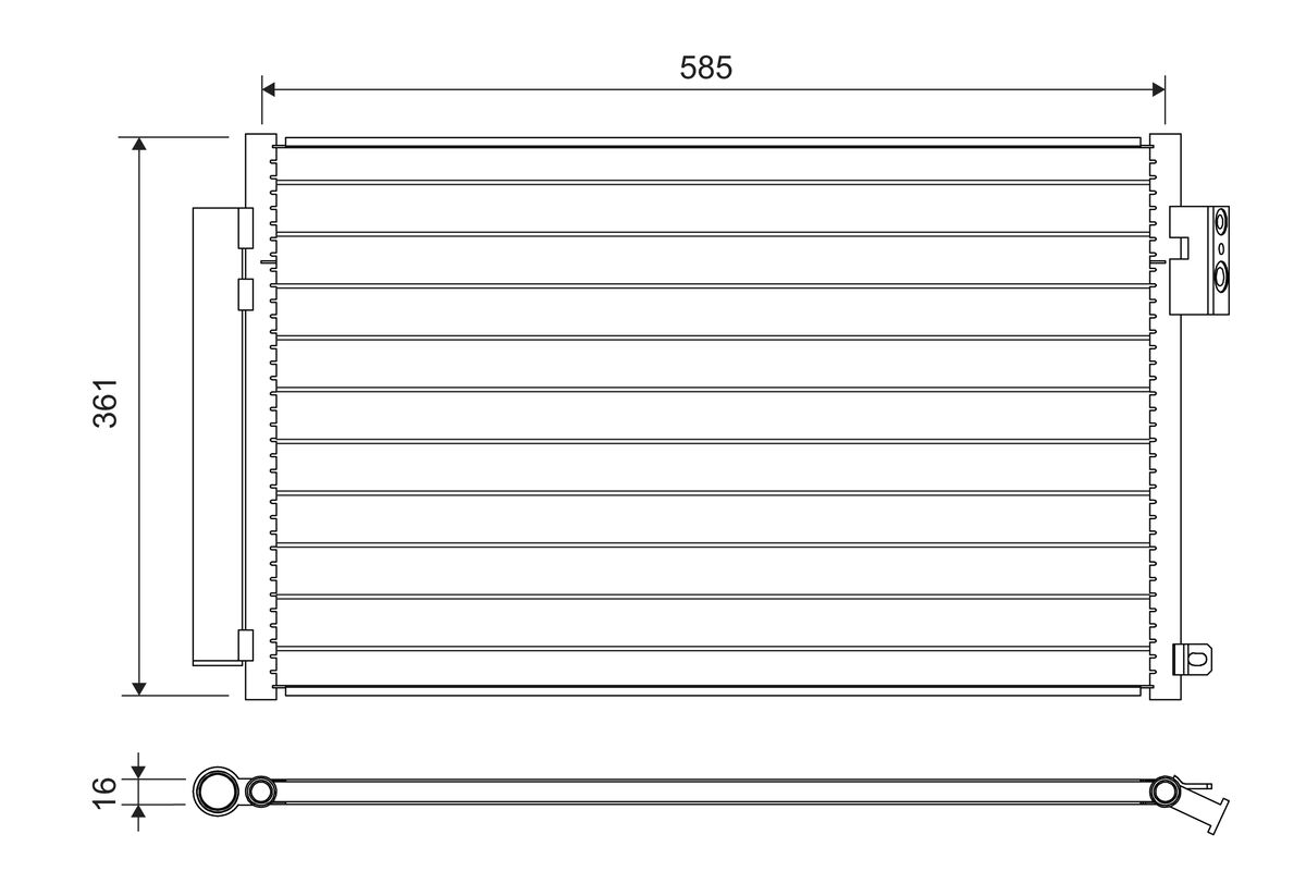 Condenser, air conditioning - 822641 VALEO