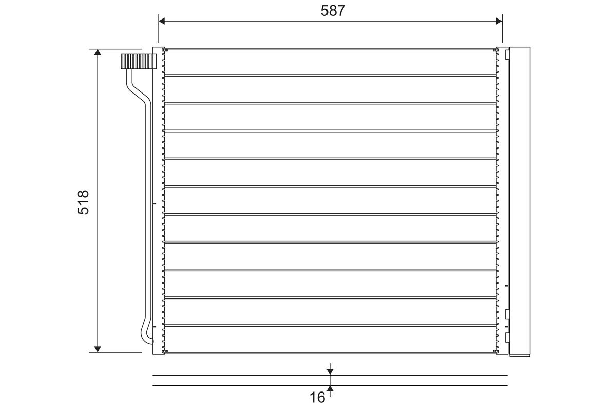 Condenser, air conditioning - 822649 VALEO