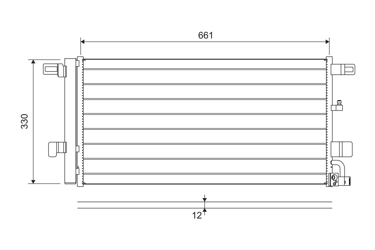 Condenser, air conditioning - 822650 VALEO