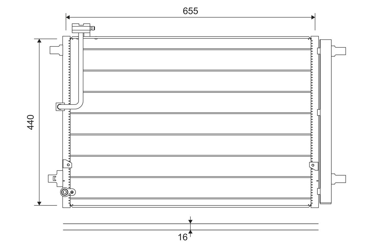 Condenser, air conditioning - 822657 VALEO
