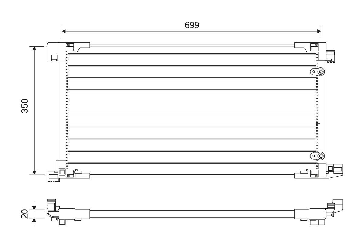 Condenser, air conditioning - 822669 VALEO