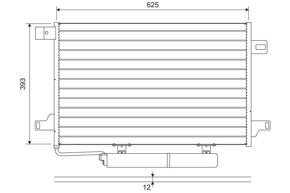 Condenser, air conditioning - 822689 VALEO